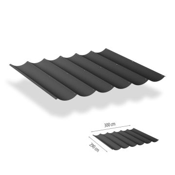 Faltsonnensegel inkl. Befestigungsset 2.90x3.00 - Carbon Black