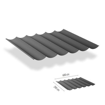 Faltsonnensegel inkl. Befestigungsset 2.90x6.00 - Cool Grey