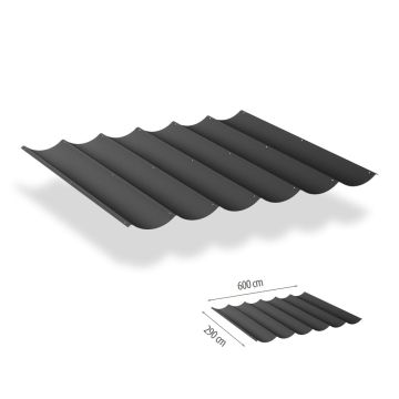 Faltsonnensegel inkl. Befestigungsset 2.90x6.00 - Carbon Black
