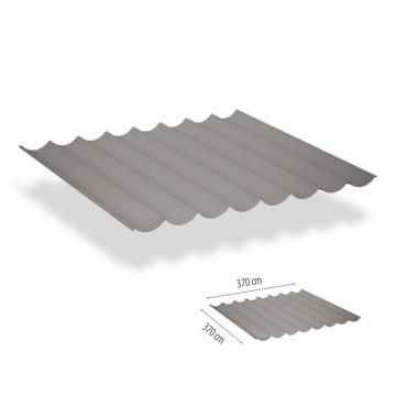 Faltsonnensegel inkl. Befestigungsset 3.70x3.70 - Elephant Grey wasserdicht