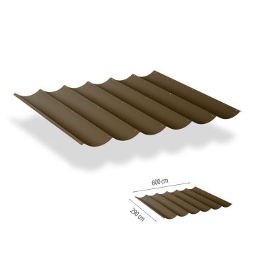 Faltsonnensegel inkl. Befestigungsset 2.90x6.00 - Japanese Brown