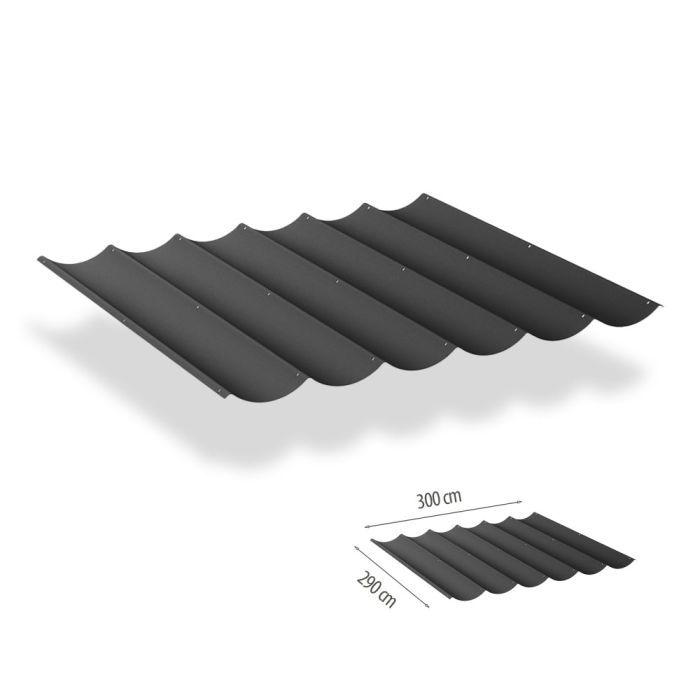 Faltsonnensegel inkl. Befestigungsset 2.90x3.00 - Carbon Black main product photo