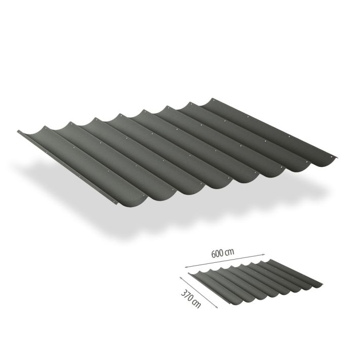 Faltsonnensegel inkl. Befestigungsset 3.70x5.00 - Deep Grey main product photo