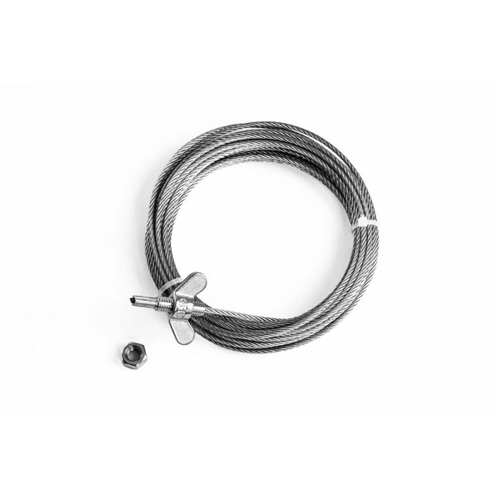 Stahlseil Edelstahl 3 mm. mit Einpressbuchse und Flügelmutter L = 6,50 m main product photo